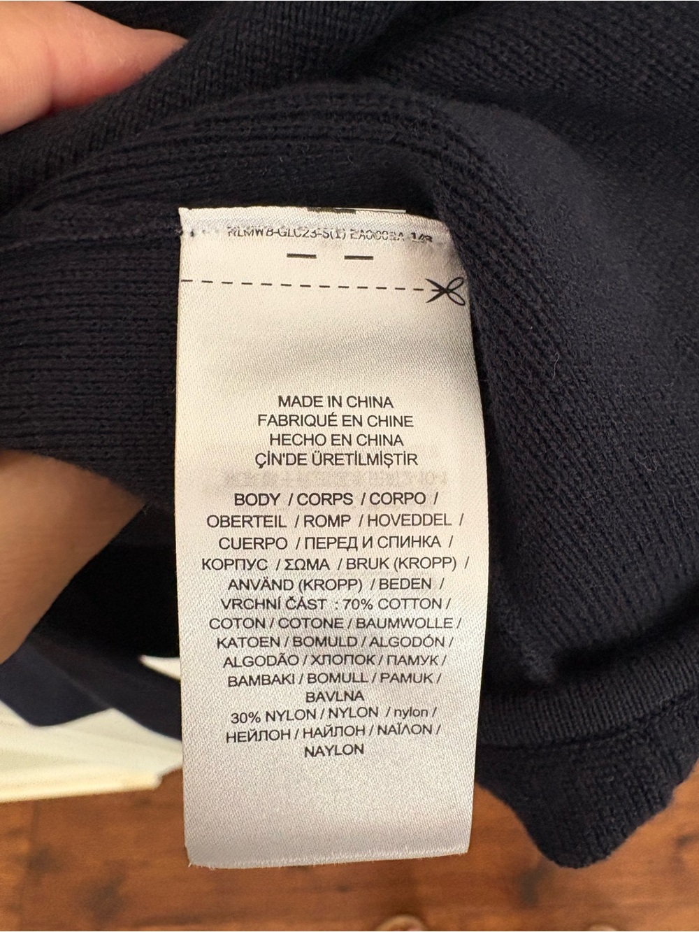 Ralph Lauren Navy Knit Blazer with Gold Buttons - Picture 7 of 9
